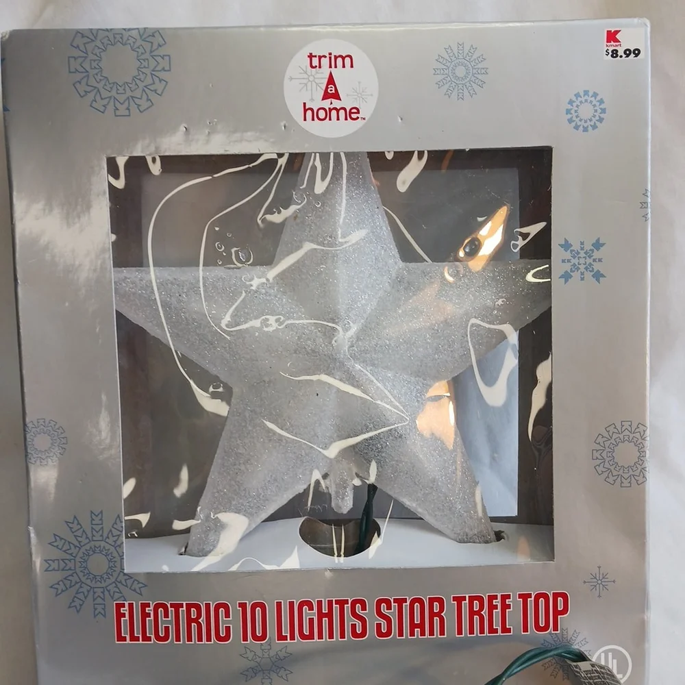 Vintage Kmart Trim A Home Electric Star Treetop 10 Light